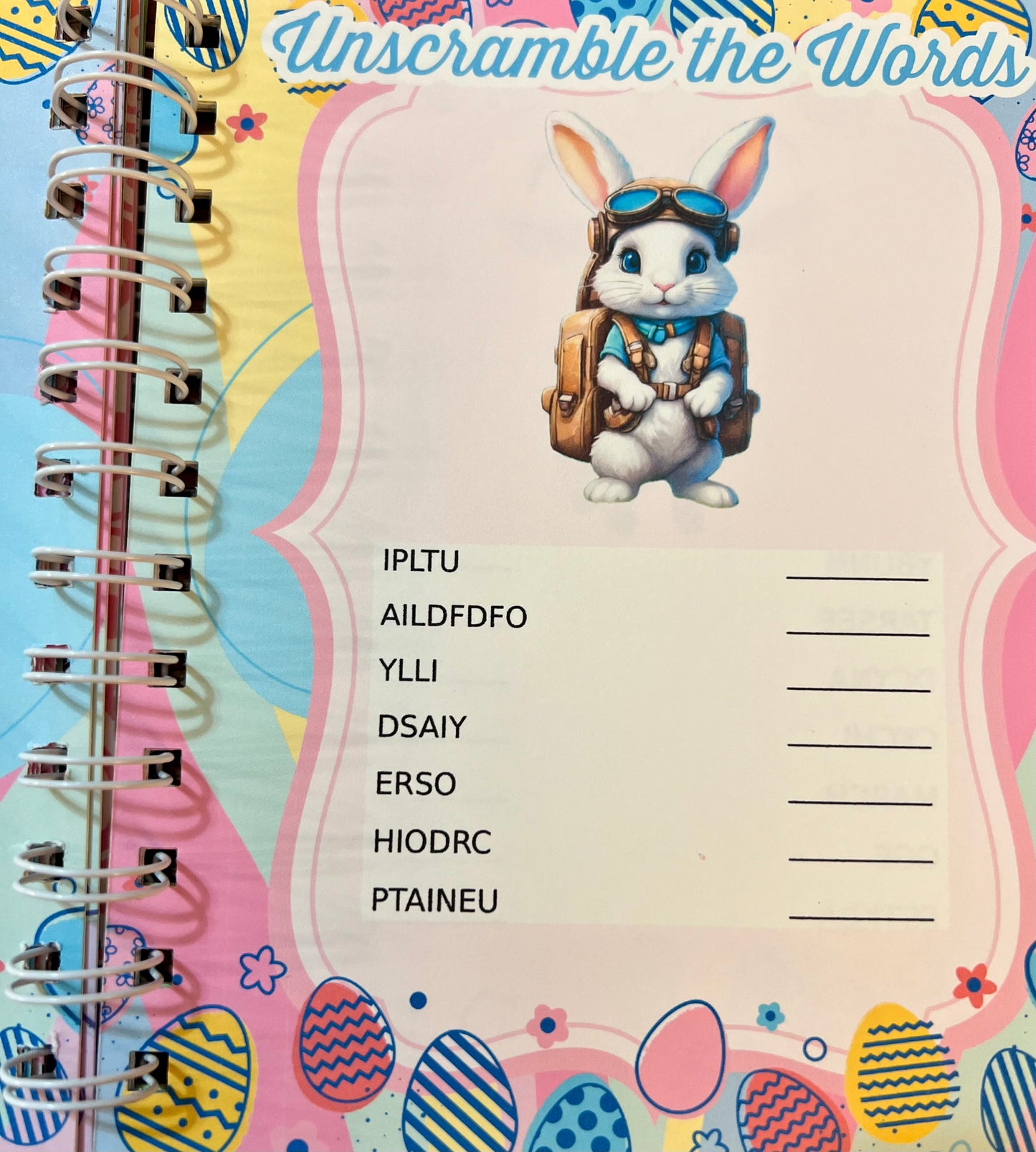An Easter themed children’s workbook